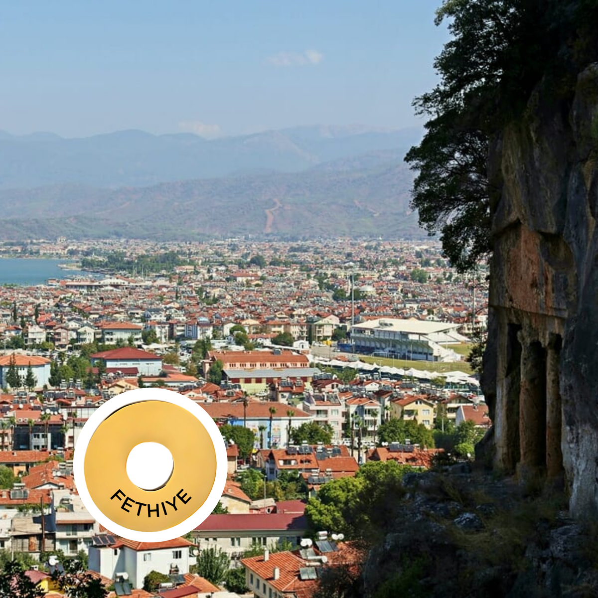 Fethiye engraved city travel ring