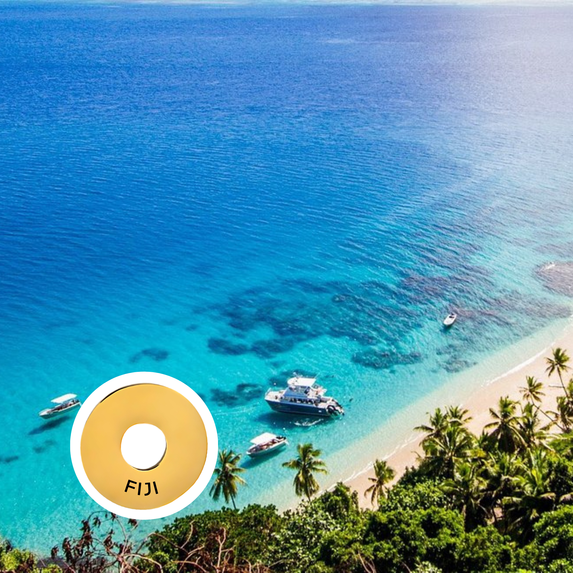 Fiji engraved city travel ring
