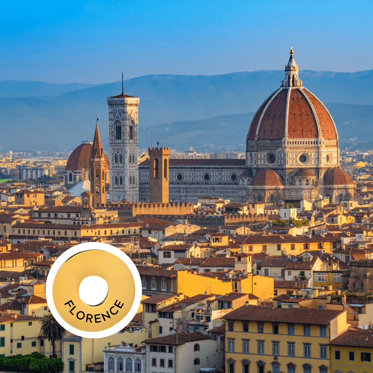 Florence engraved city travel ring