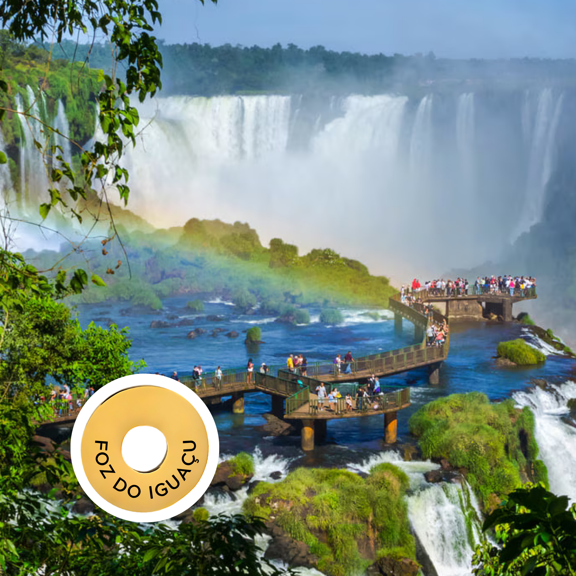 Foz do Iguaçu engraved city travel ring
