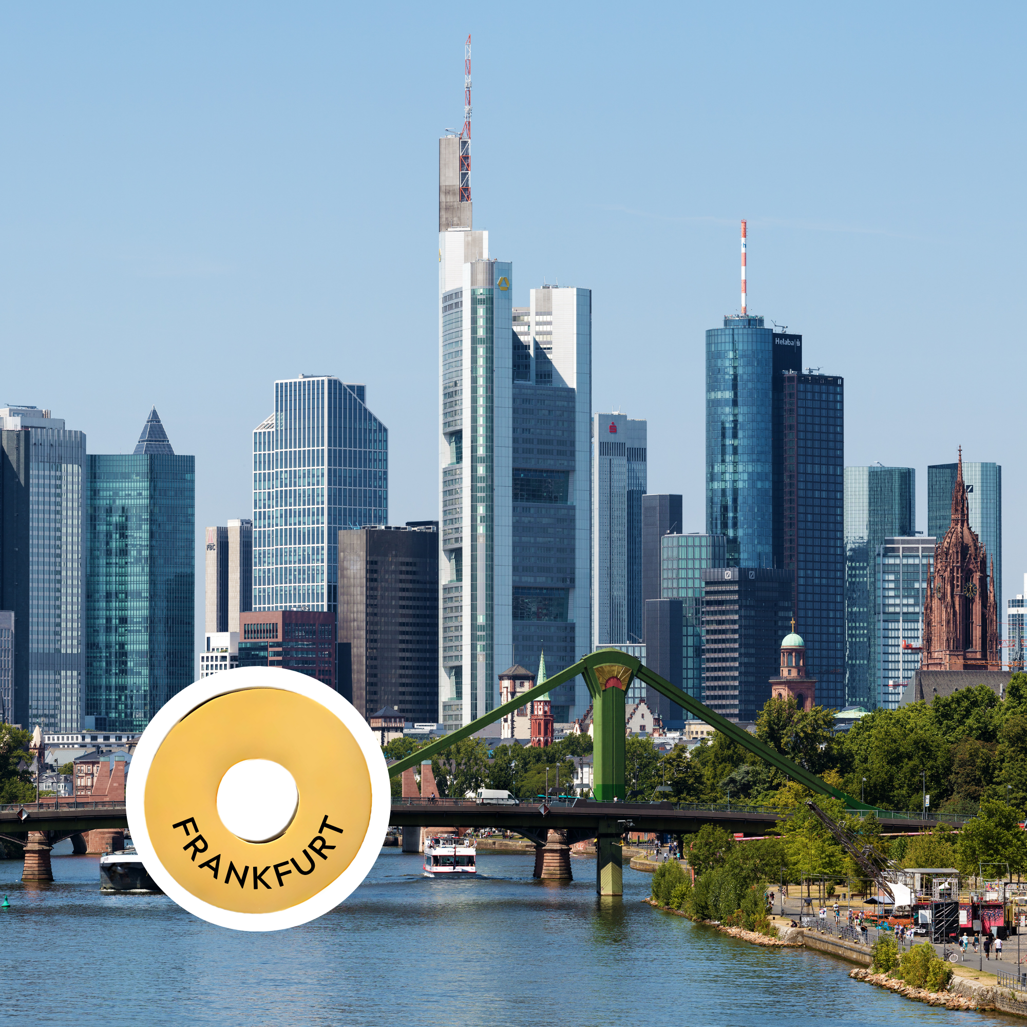 Frankfurt engraved city travel ring