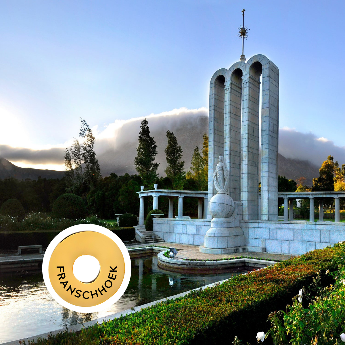 Franschhoek engraved city travel ring