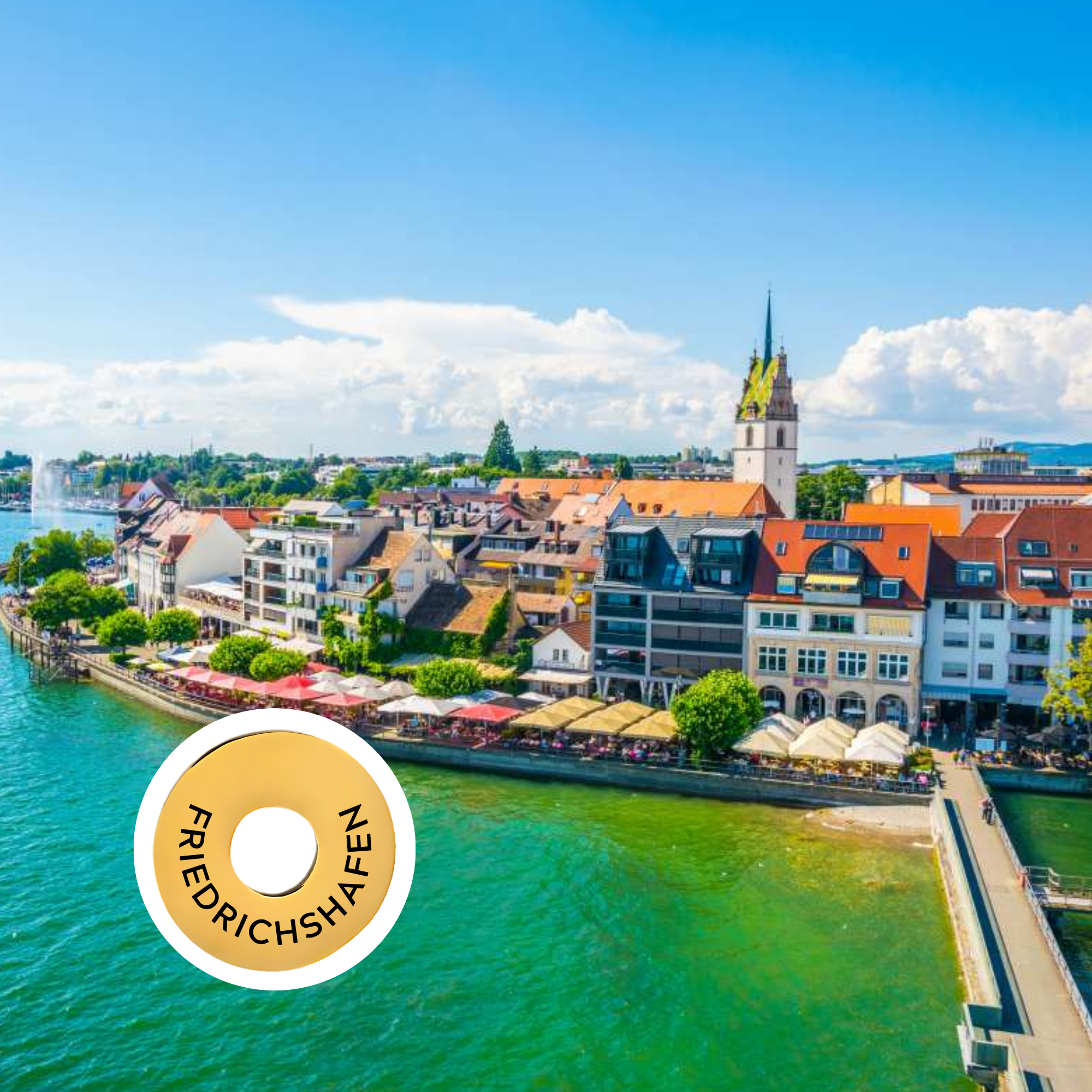 Friedrichshafen engraved city travel ring