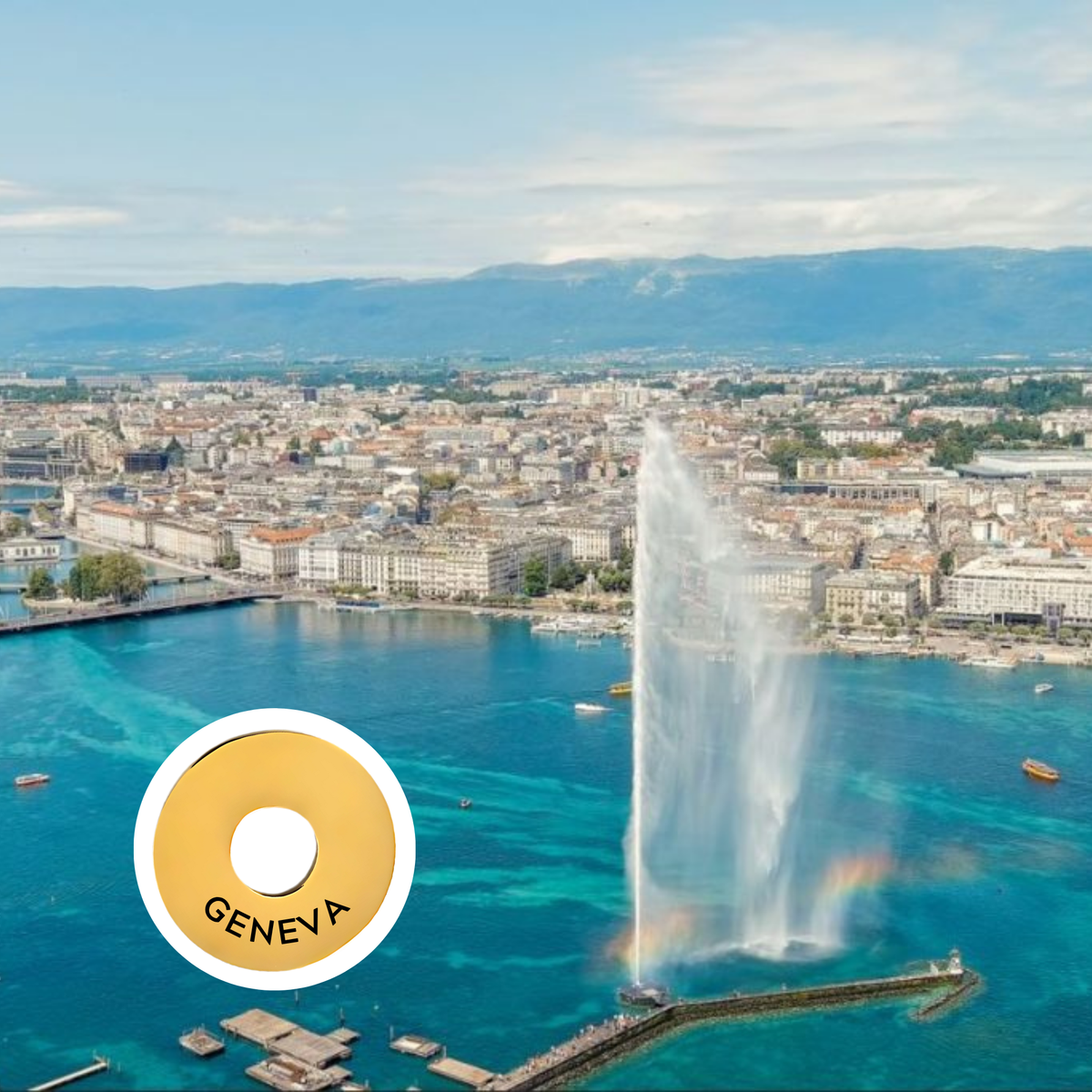 Geneva engraved city travel ring