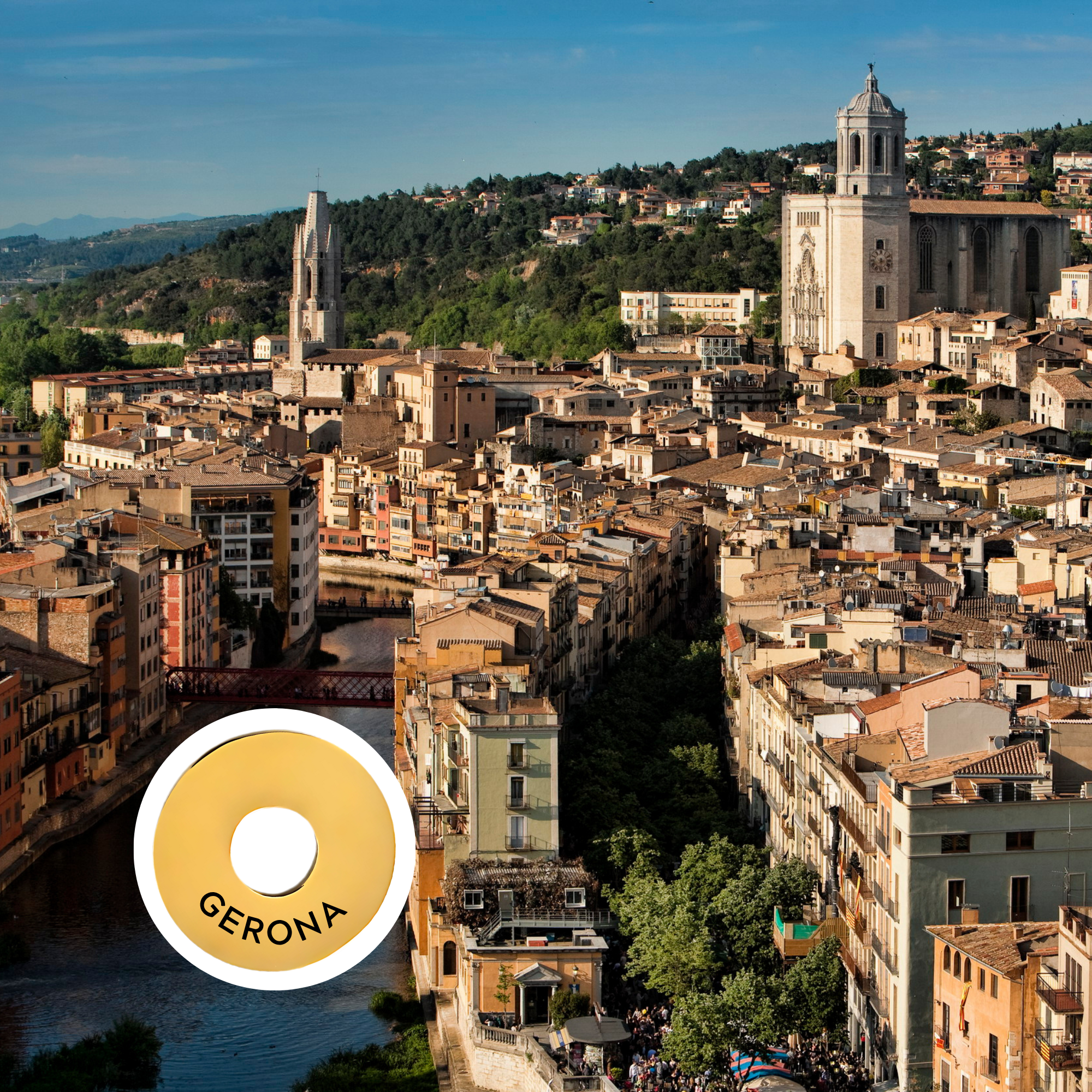 Gerona engraved city travel ring