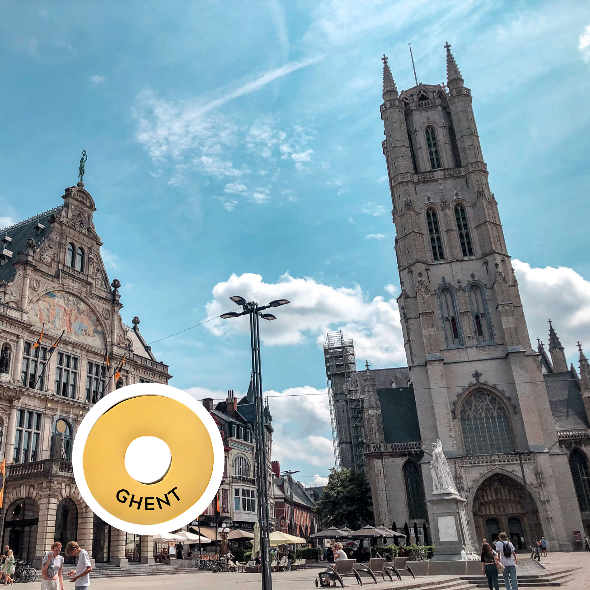 Ghent engraved city travel ring