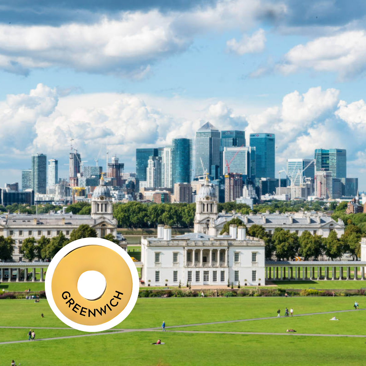Greenwich engraved city travel ring