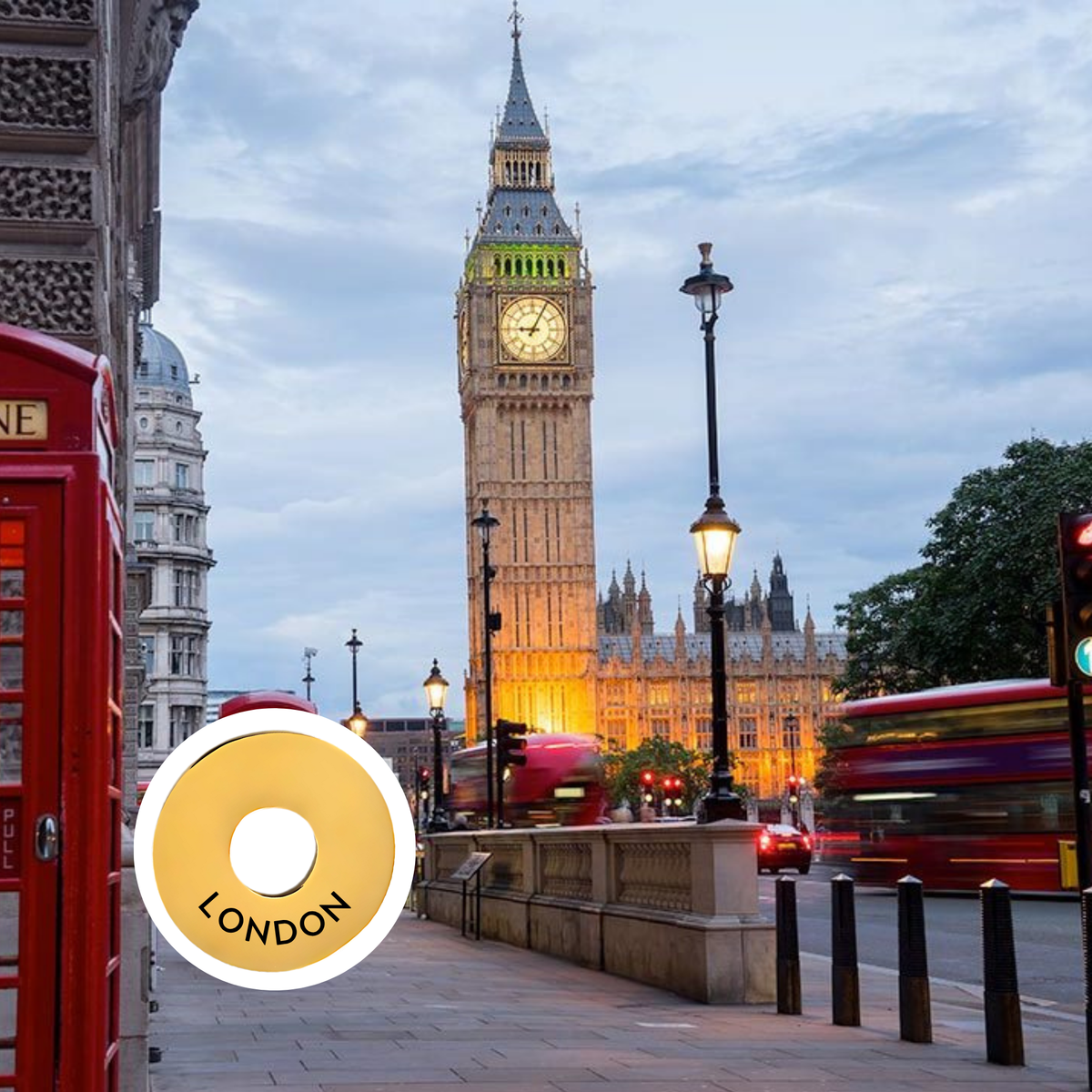 London engraved city travel ring