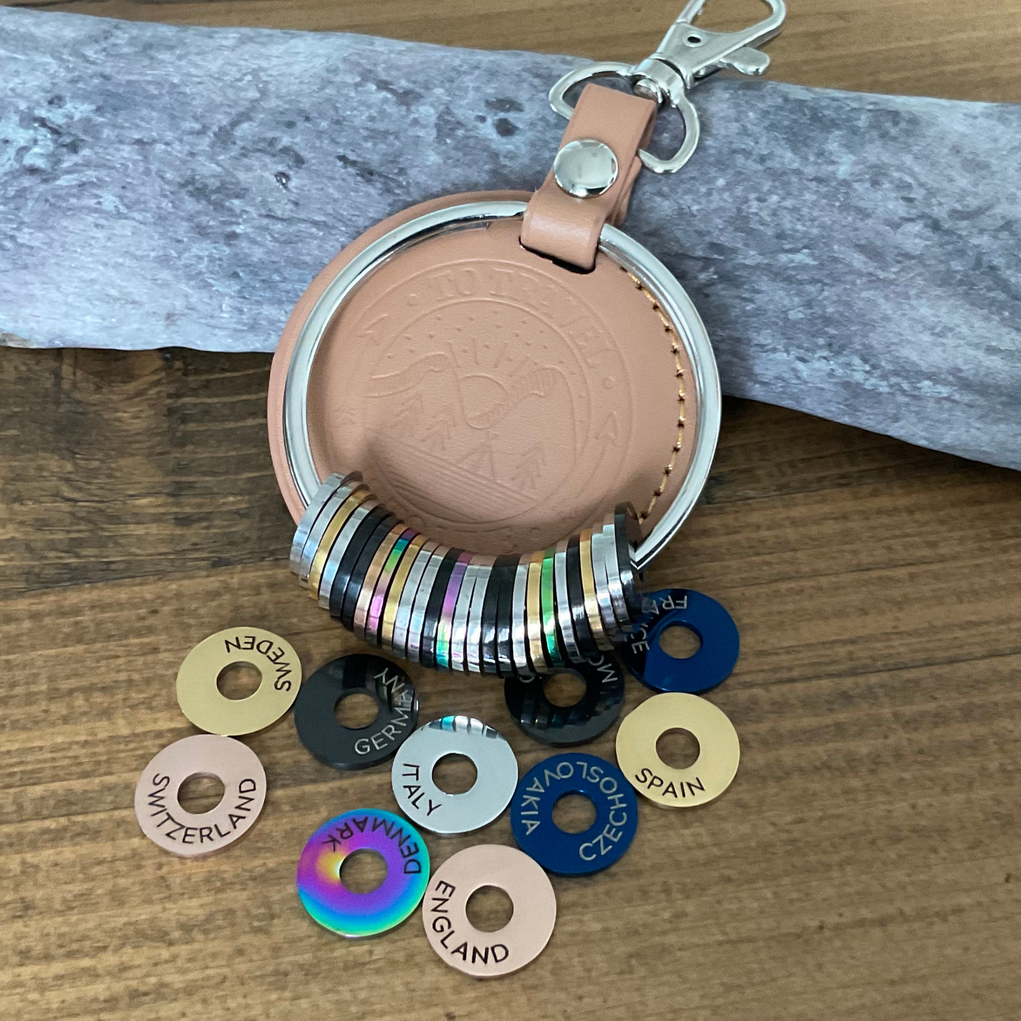 Vegan Leather Travel Keyring