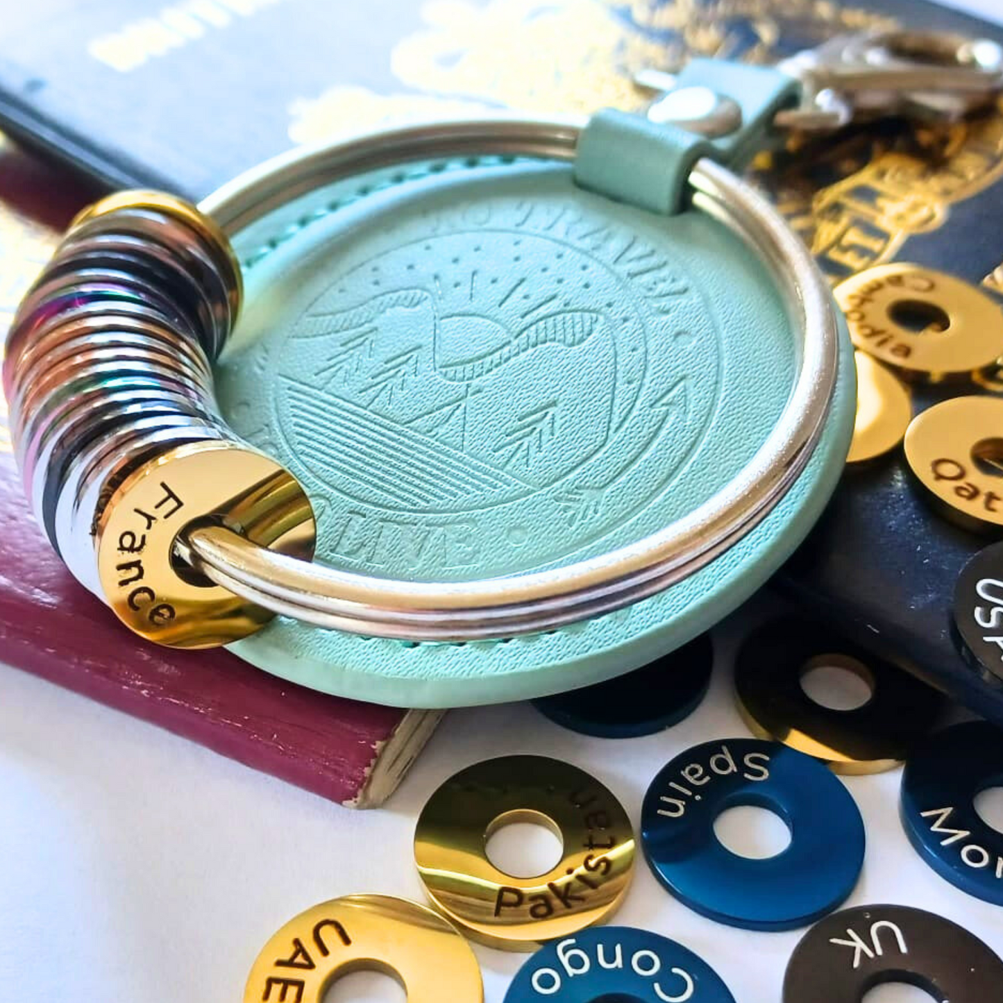 Vegan Leather Travel Keyring