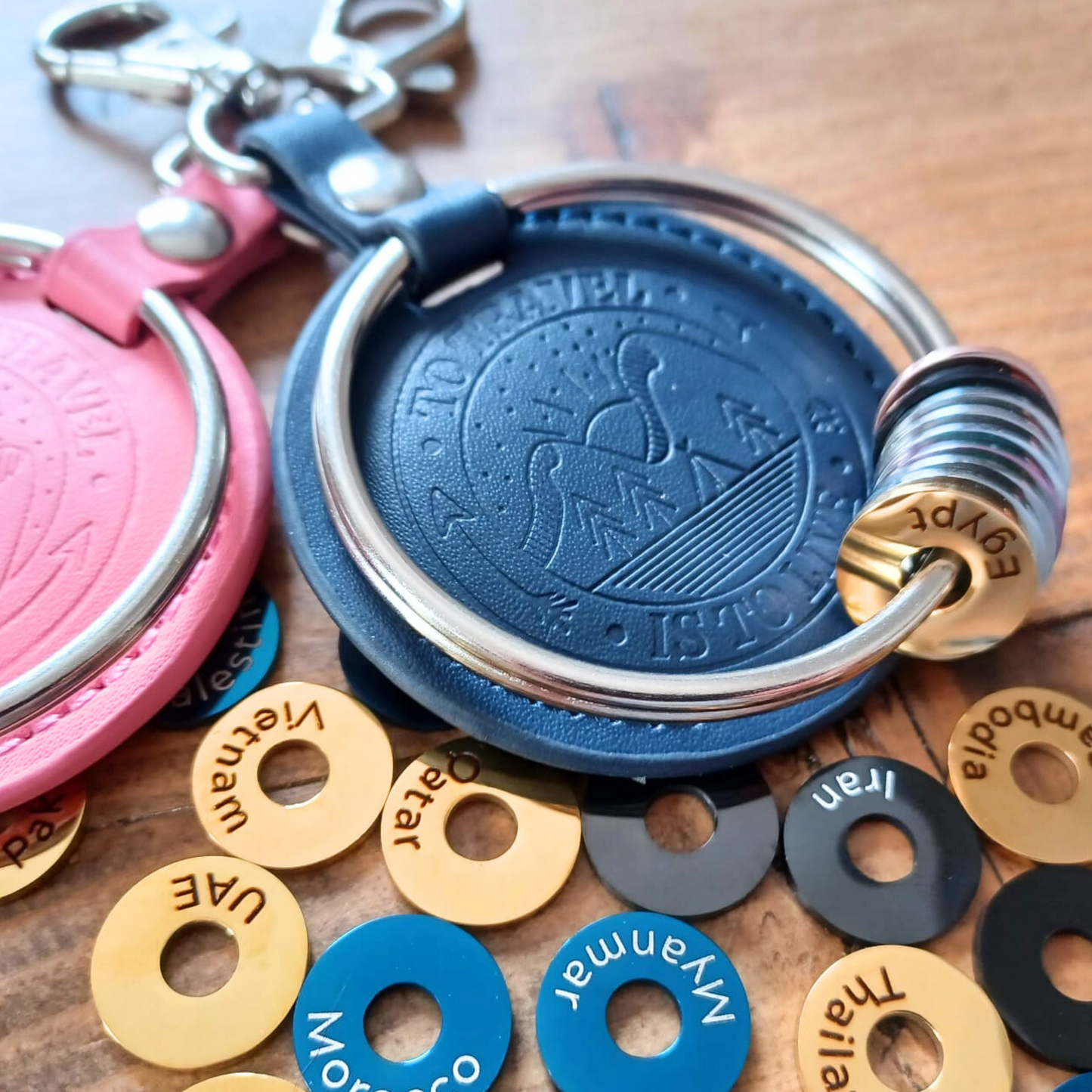 Vegan Leather Travel Keyring
