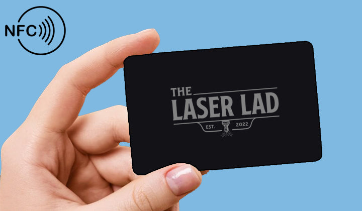 Black Full Metal NFC Business card - Vcard, Tap Card (2 Sided Laser Engraved)