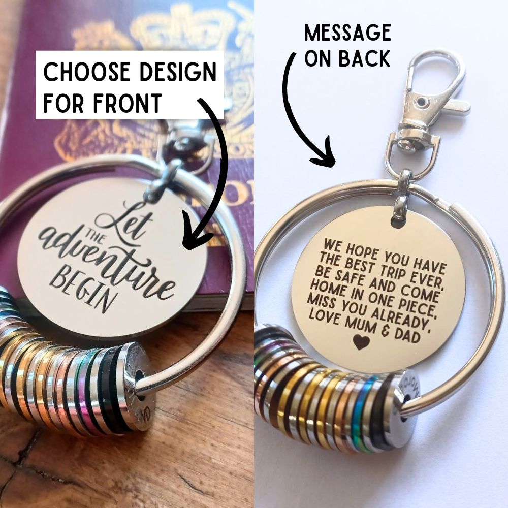 Custom Steel Travel Keyring