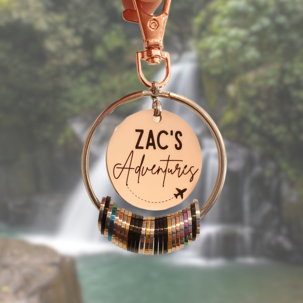 Custom Steel Travel Keyring