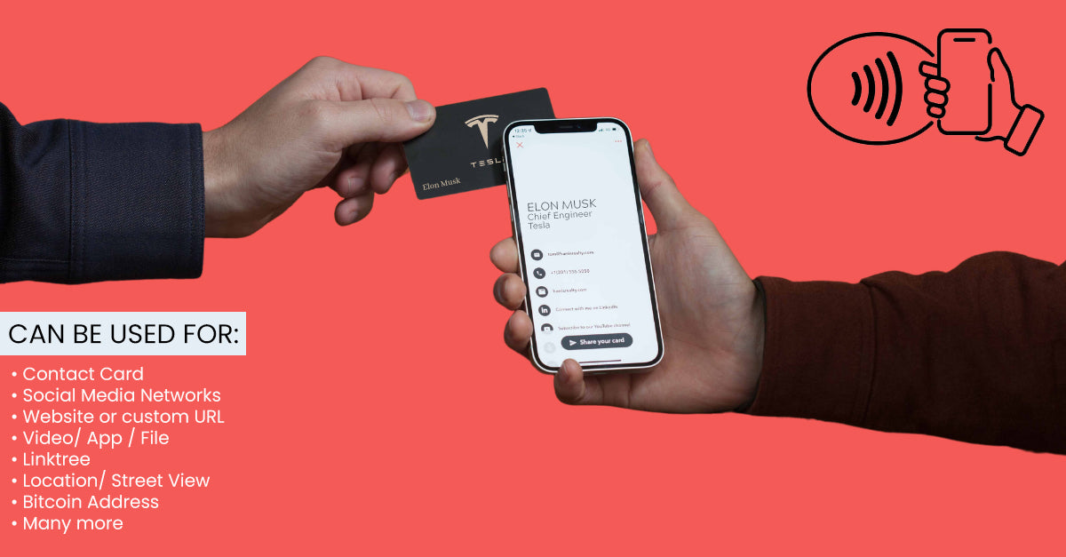 Custom (Black) Hybrid Metal Digital Business Card – Premium NFC Smart Card NTAG215