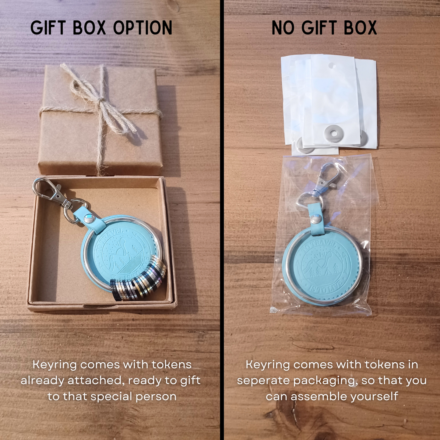 Vegan Leather Travel Keyring