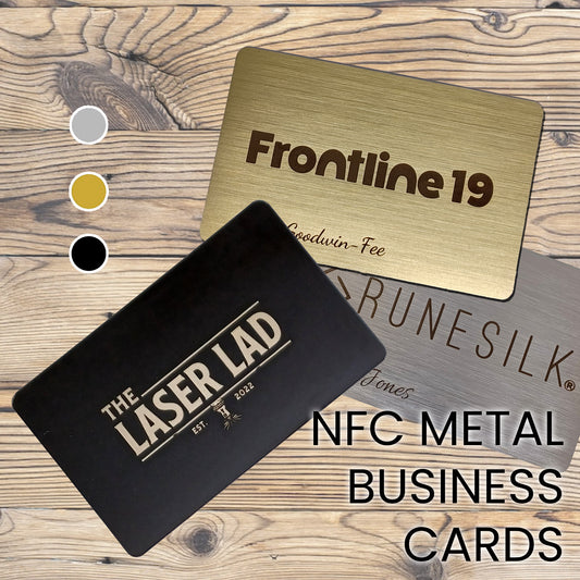 Custom (Black) Hybrid Metal Digital Business Card – Premium NFC Smart Card NTAG215