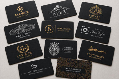 Black Hybrid NFC Business Card – Gold or Silver Engraving