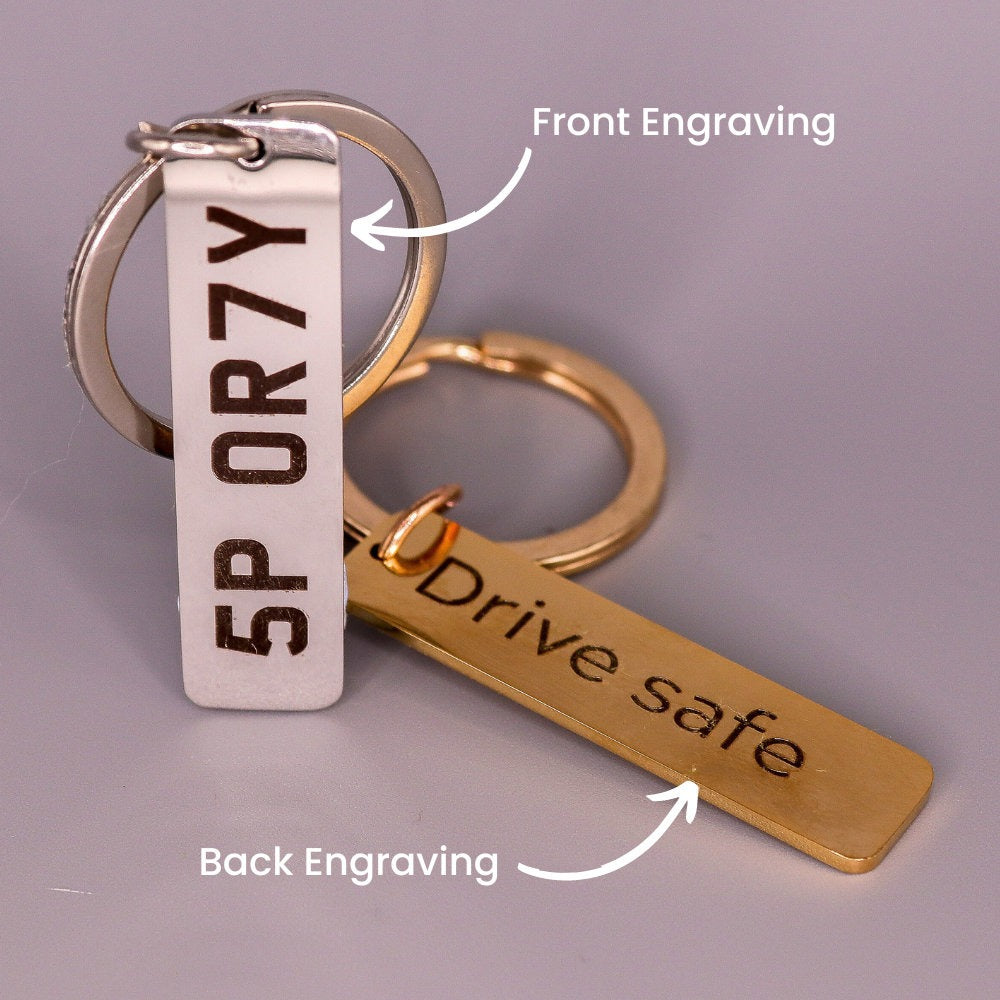 Custom Licence Plate Keychain, Personalised Number Plate Keychain, Custom Car Plate Keyring, Mini Number Plate Key Ring, Name Plate Keychain