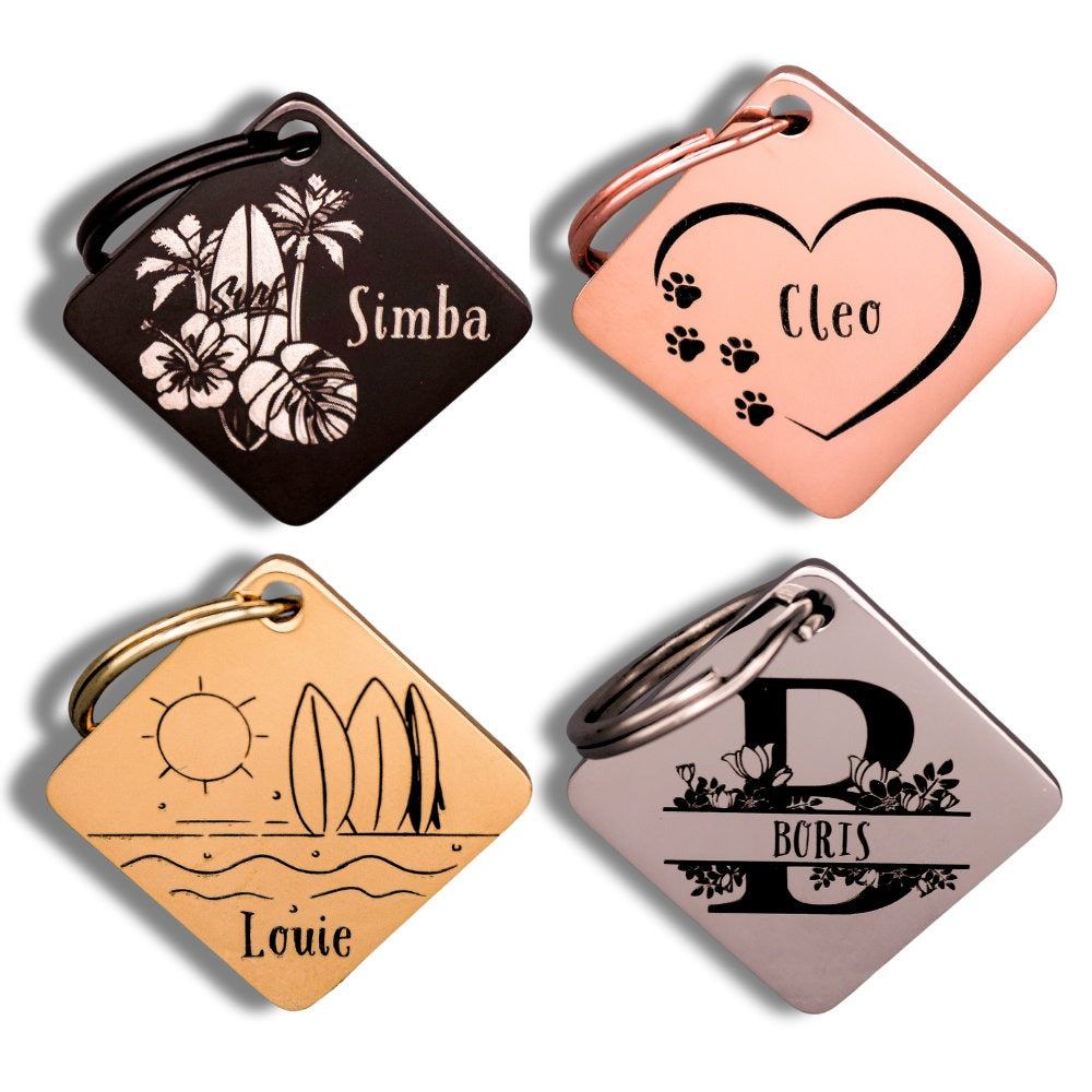 Diamond Pet ID Tag