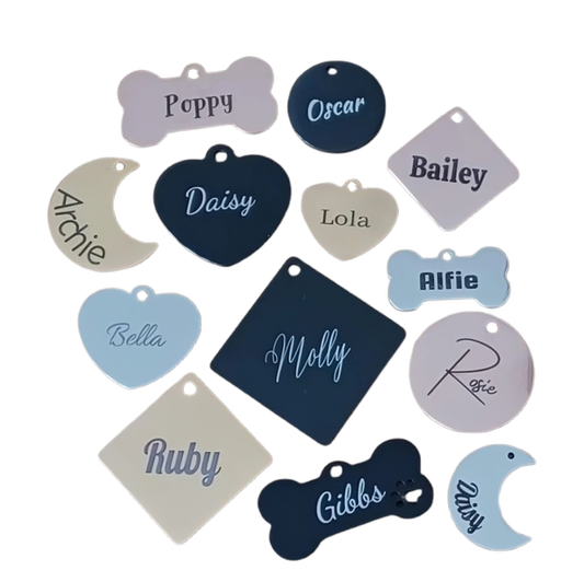 Custom Pet ID Tags, Personalised Dog Tag, Cat Tag, Stainless Steel Engraved Tags With Pets Name and Number, 2 Sided