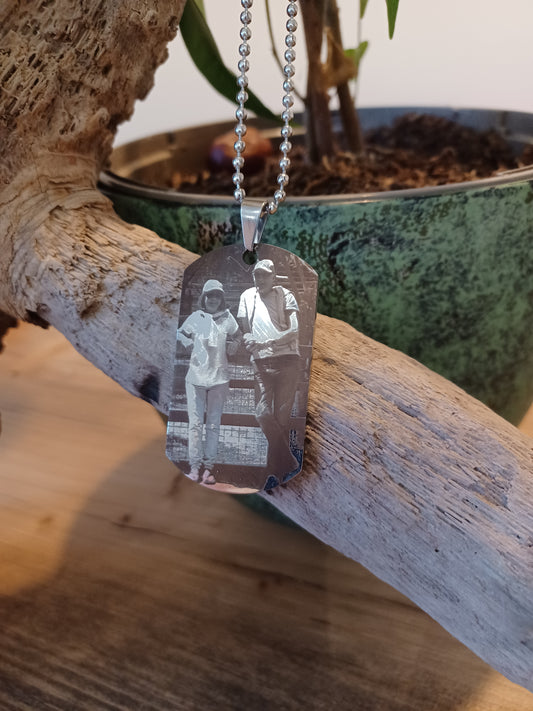Custom Photo Tag Necklace