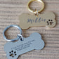 Bone Shape with Paw Pet ID Tag