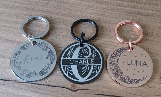 Personalised Round Pet ID Tag