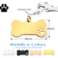 Bone Shape with Paw Pet ID Tag